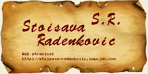 Stoisava Radenković vizit kartica